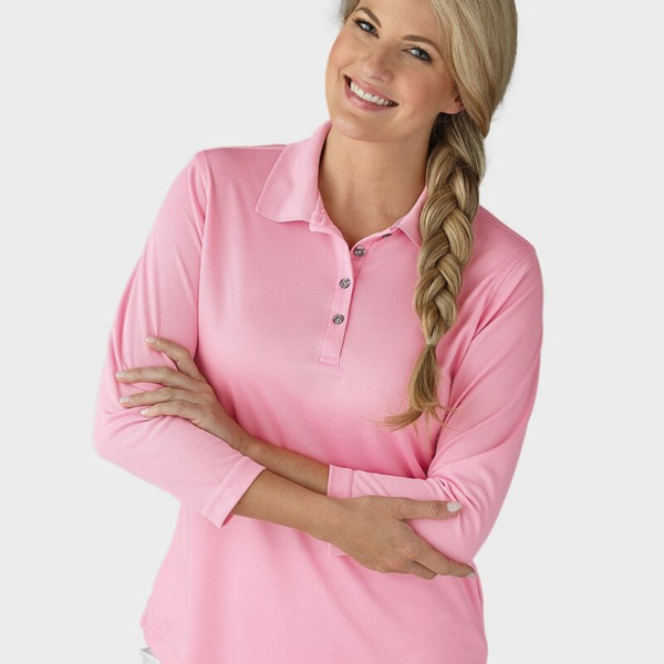 Women's Lady Palm Three-Quarter Sleeve Polo Thumbnail