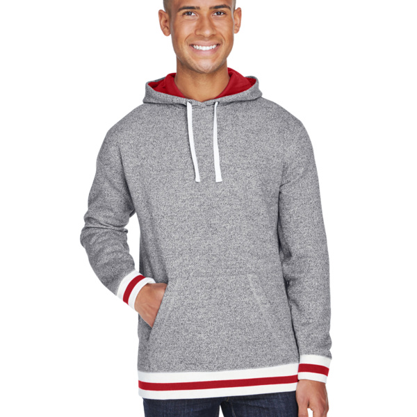 Adult Peppered Fleece Lapover Hooded Sweatshirt Thumbnail