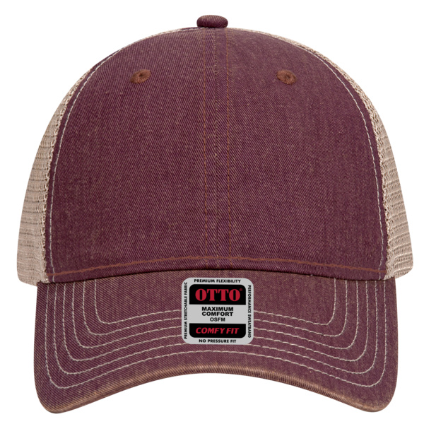 OTTO CAP® 6 Panel Low Profile Mesh Back Trucker Dad Hat Thumbnail