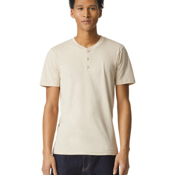 Unisex CVC Henley T-Shirt Thumbnail