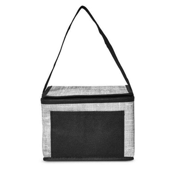 Denim Pattern Non-Woven 6-Pack Lunch Cooler Bag Thumbnail