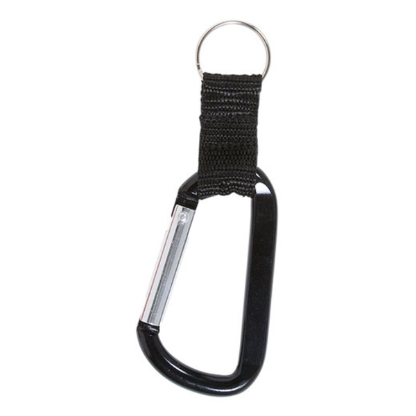 Carabiner With Strap And Split Ring Keychain Thumbnail