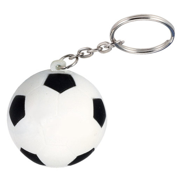 Soccer Ball Shape Stress Ball Keychain Thumbnail