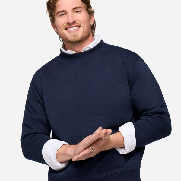 Unisex Mock Neck Fleece Sweatshirt Thumbnail
