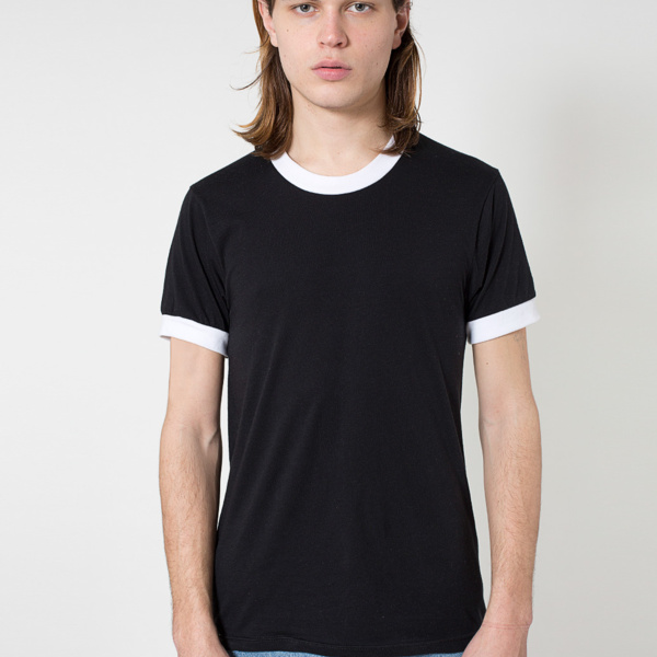 BB410 Poly-Cotton S/S Ringer T-Shirt Thumbnail