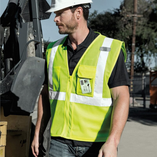 Unisex Clear ID Vest with Zipper Closure Thumbnail