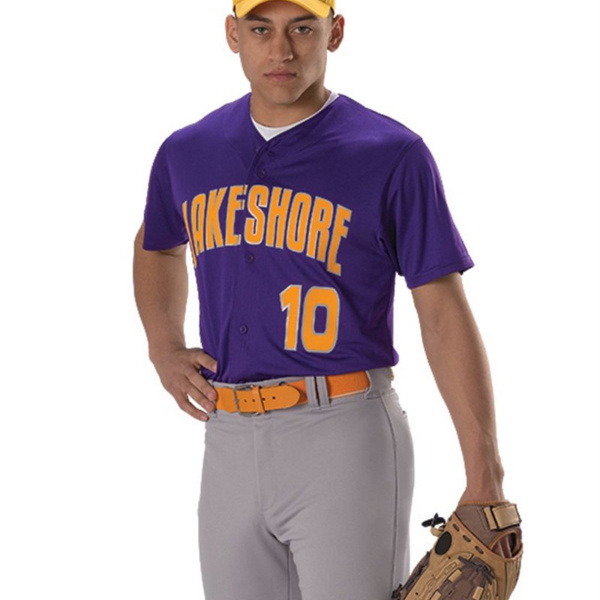 Youth Full Button Lightweight Baseball Jersey Thumbnail
