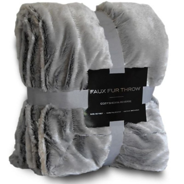 Faux Fur Throw Blanket Thumbnail