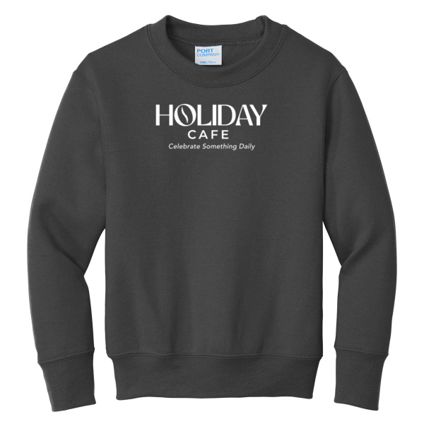 Holiday Cafe - Youth Core Fleece Crewneck Sweatshirt Thumbnail